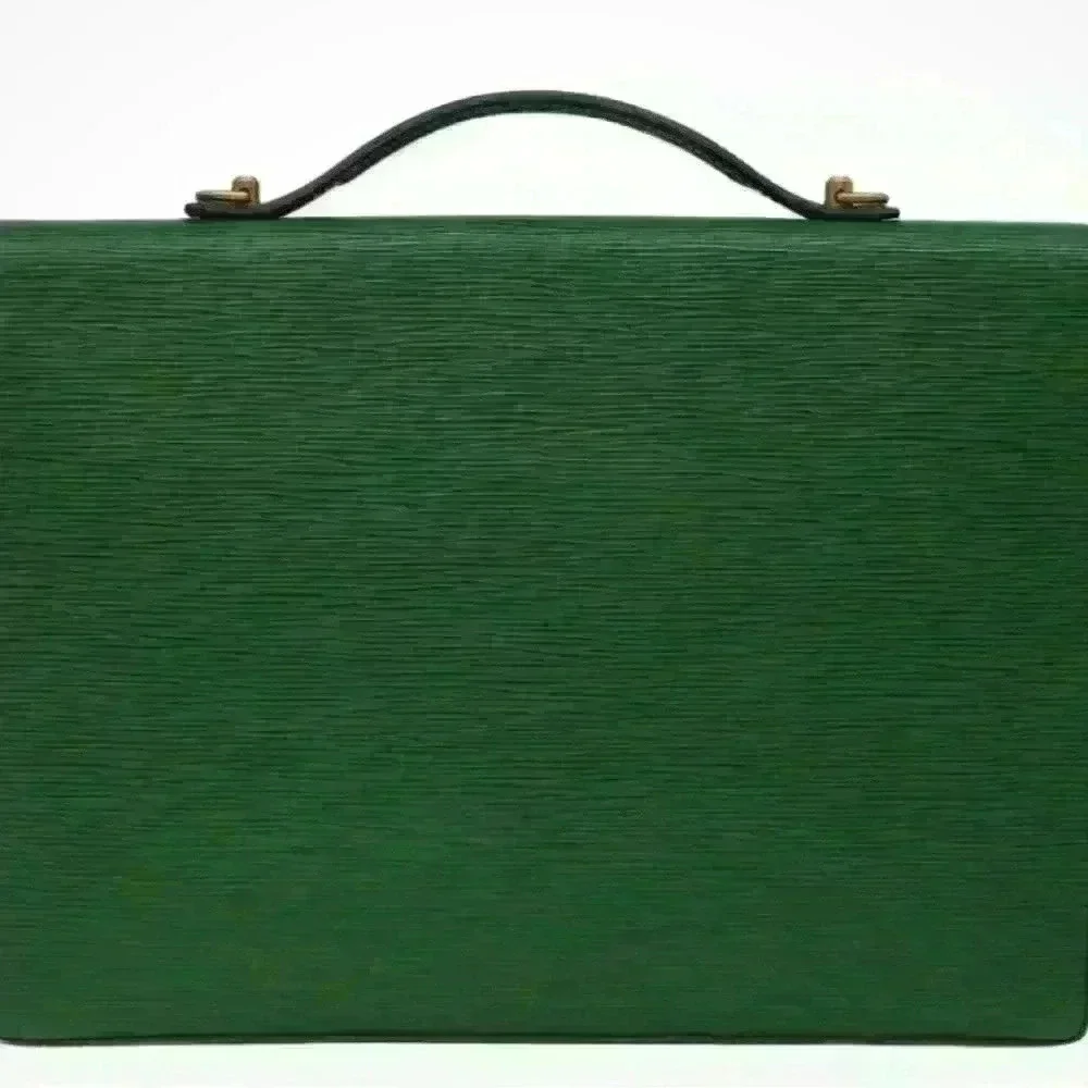 LOUIS VUITTON Epi Porte Documents Bandouliere Briefcase Green M54464. Lovely bag